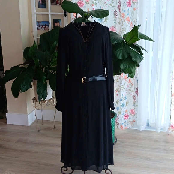 COPY - BNWT Black Michael Kors Button up dress size L - Picture 1 of 4
